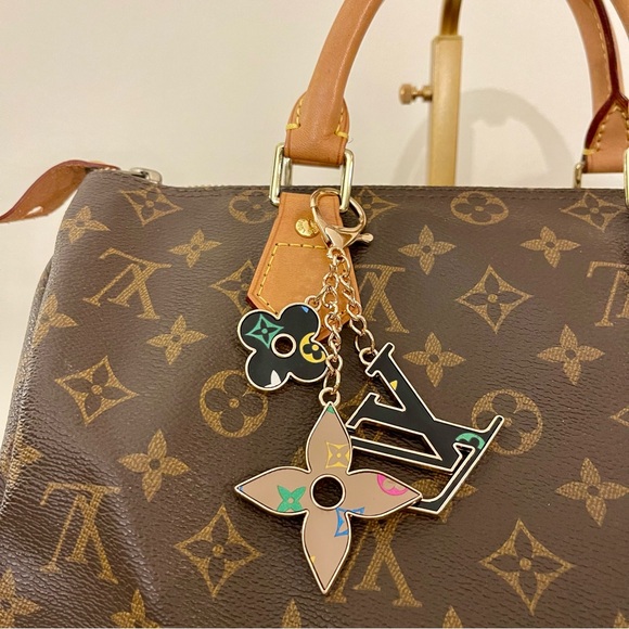 none Accessories - Blooming Flowers Bag Charm and Key Holder